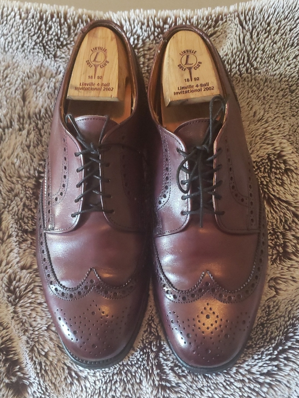 Allen Edmonds Burgundy Wingtip Brogue Oxfords